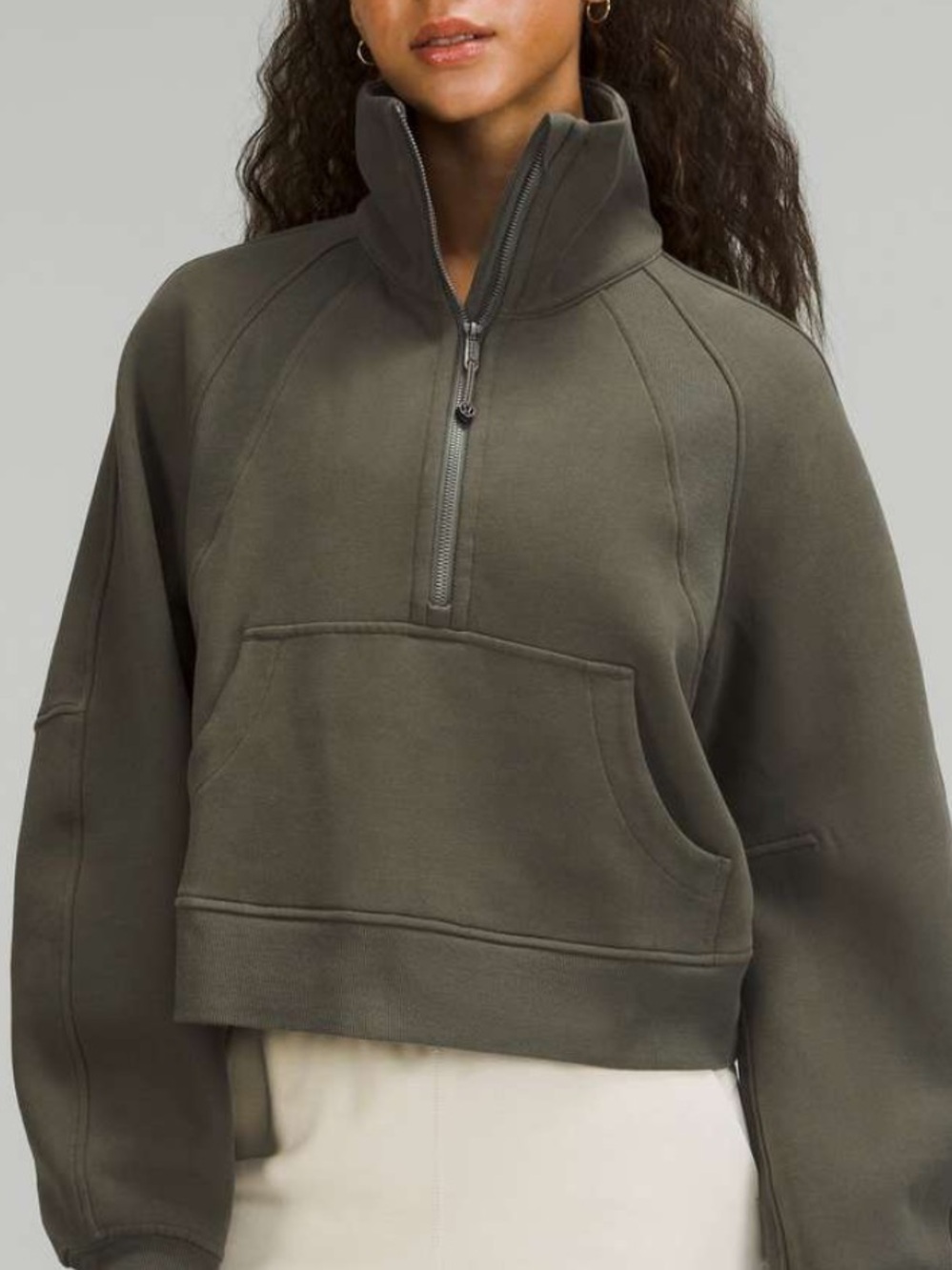 Lululemon Olive Half-Zip Pullover Hoodie